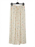 "Jardin Fleuri" maxi trousers — floral print, Italian quality