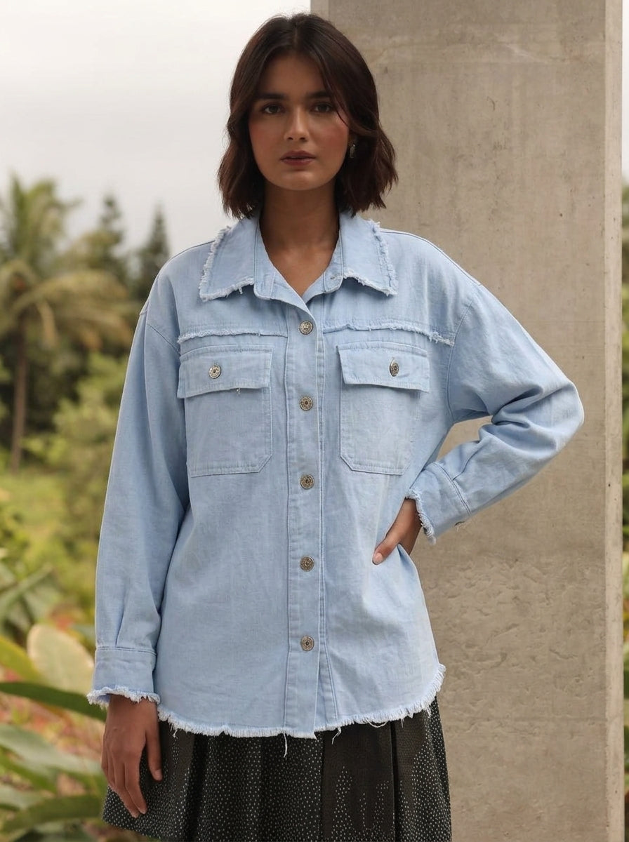 Bluză-cămașă – Denim italian