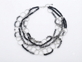 Elegant evening necklace with a striking multi-layered design