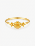 Gold-tone "Flower Garden" rigid bracelet