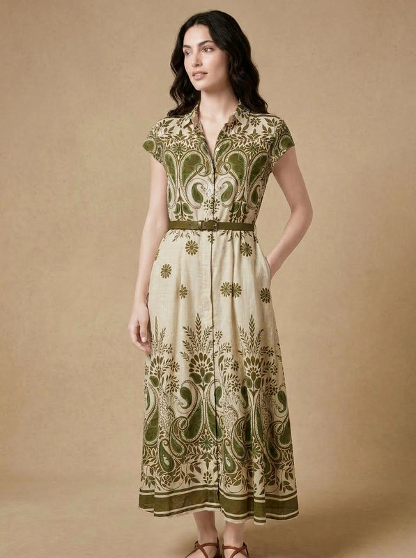 Rochie-cămașă cu imprimeu paisley — Italy, art. 8702