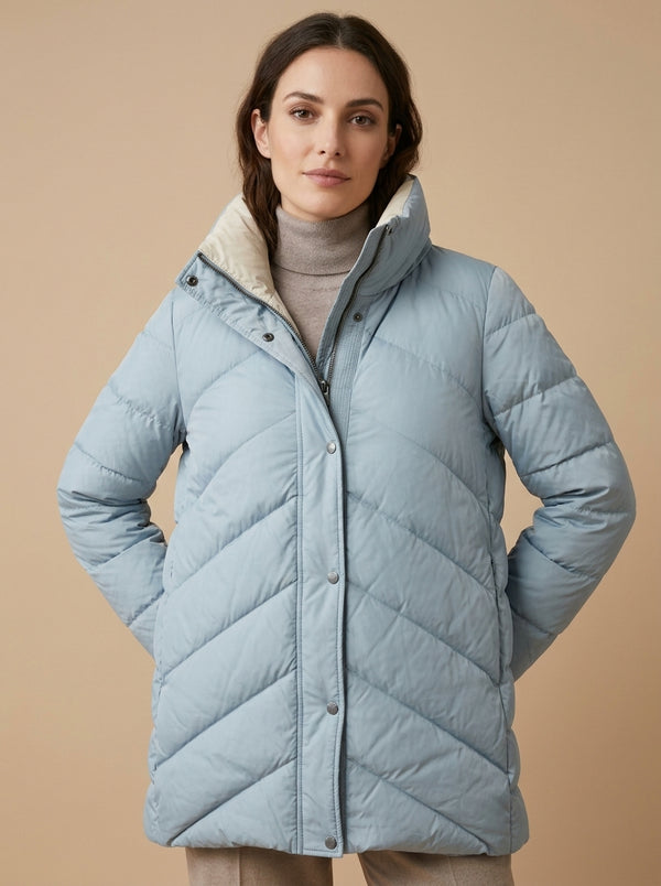Quilted hooded jacket