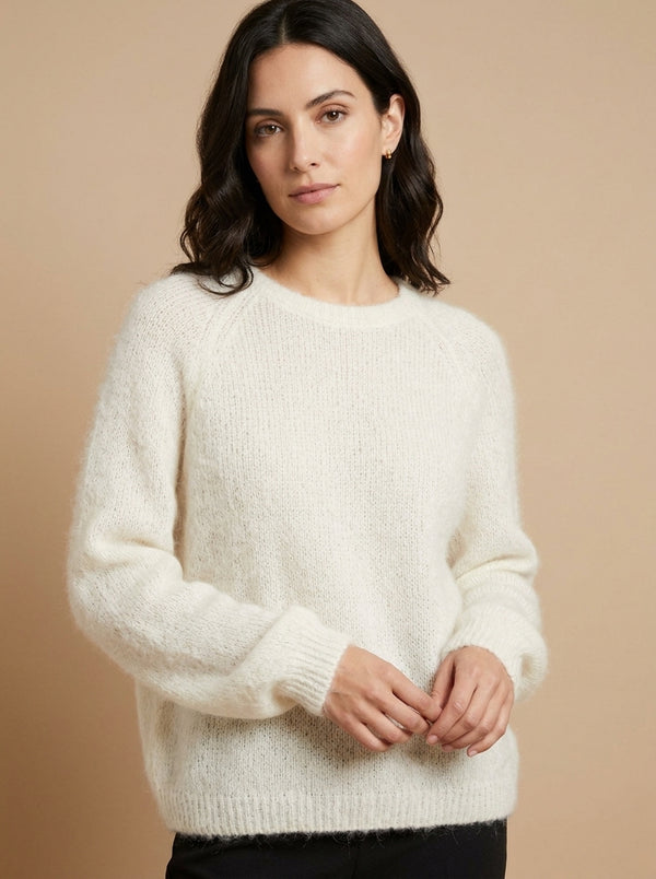 Knitted fluffy jumper