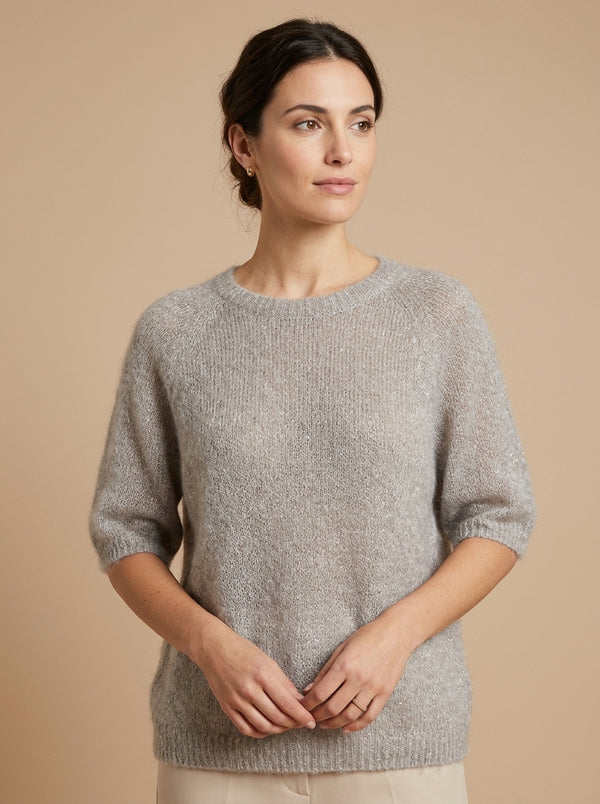 Women's fluffy knit sweater