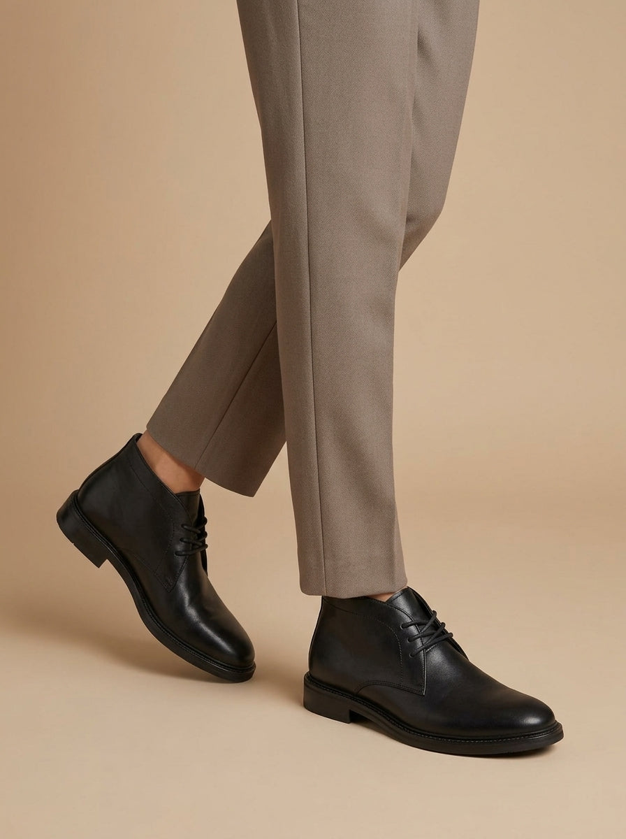 Женские кожаные ботинки Ted Baker черного цвета