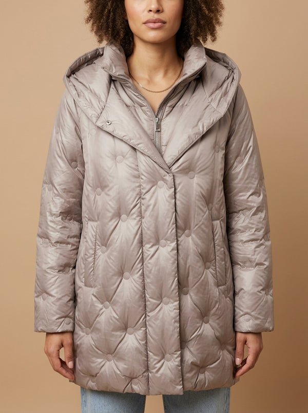 Quilted hooded jacket