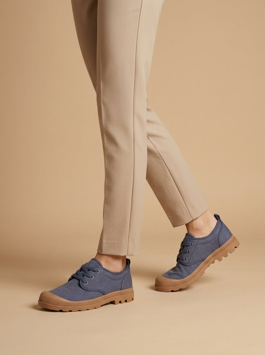 Женские синие текстильные кеды Aigle Narval