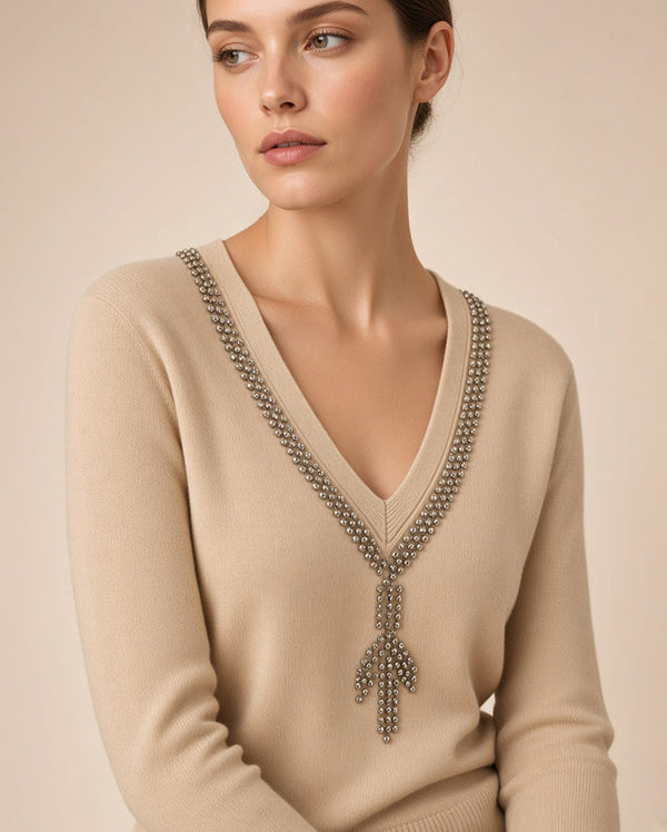 Sandro crystal-embellished jumper — France